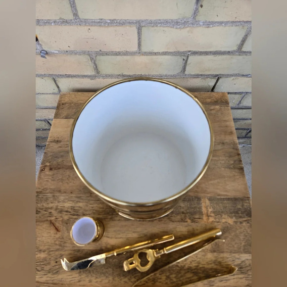 Vintage Brass Ice Bucket & Barware - Picture 8 of 11